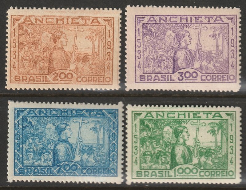 Brazil 1934 Sc 394-7 set MNH**/MLH*