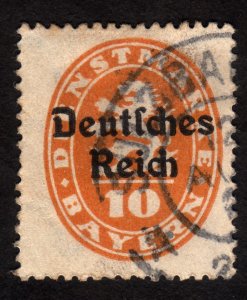 1920 Germany, Bavaria, 10pfg, Used, Sc O53