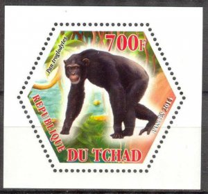 Chad 2014 Monkeys (5) MNH Cinderella !