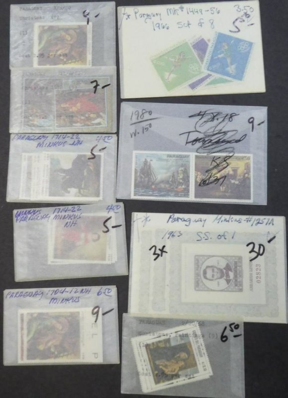 EDW1949SELL : PARAGUAY Mint, Very Fine collection of sets & S/S. Scott Cat $262.