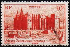 French West Africa.1947 10f  S.G.49 Fine Used
