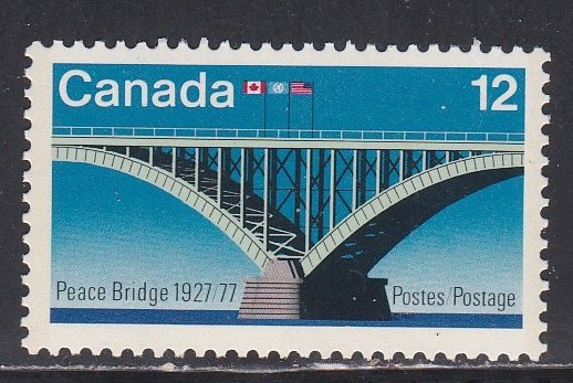 Canada # 737, Peace Bridge, NH, 1/2 Cat..
