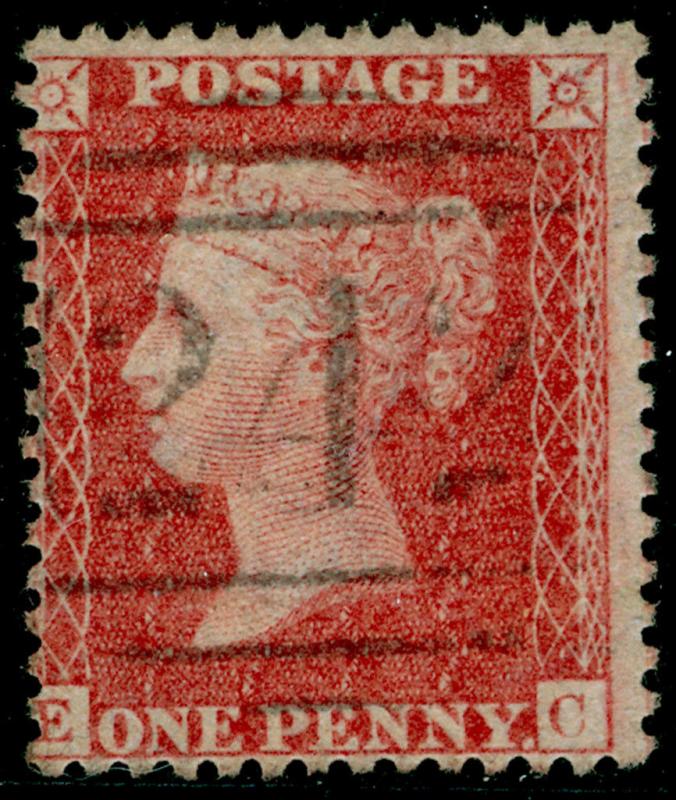 SG38, 1d pale red, LC14, FINE USED. Cat £35. EC