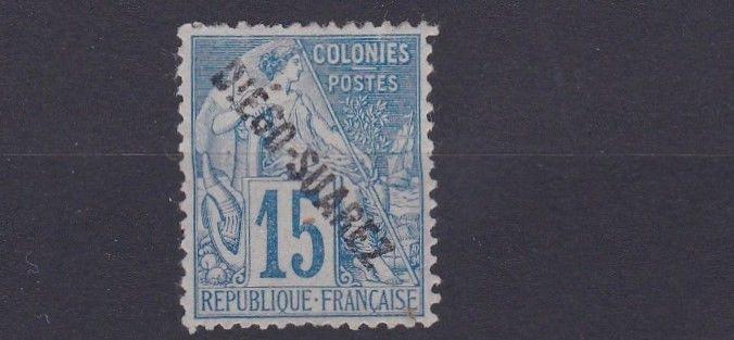 FRENCH COLONIES DIEGO SUAREZ  1892   15C   BLUE  PALE  BLUE   FINE USED      