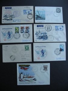 Australian Antarctic Territory 7 Mawson cancel FDC First Day Covers etc