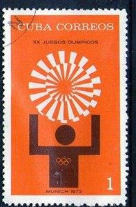 CUBA    #014	    1972 1  MUNICH OLYMPICS NEAT USED 