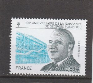 France  Scott#  4042  MNH  (2011 Georges Pompidou)