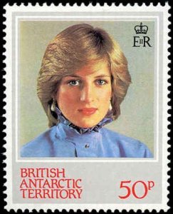 British Antarctic Territory #92-95, Complete Set(4), 1982, Royalty, Never Hinged