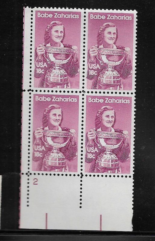 UNITED STATES,1932, MNH, BLOCK OF 4, BABE ZAHARIAS