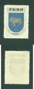 Faroe Islands. Denmark  Poster Stamp 1940/42. Mnh. Færø. Ram,Coats Of Arms