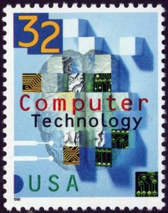 SC#3106 32¢ Computer Technology Single (1996) MNH