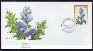 Uganda 758 Flowers Fleetwood U/A FDC