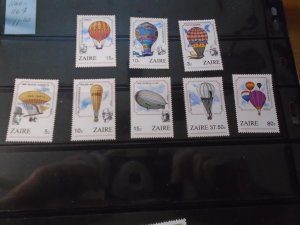 Zaire  #  1160-67  MNH  Hot Air Balloons