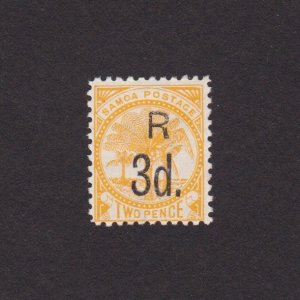 SAMOA 1900, Sc# 25, 'Palms', plants, surcharged, MH
