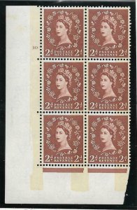 2d Wilding Blue Phos on White Cylinder 30 No Dot perf type A(E/I) UNMOUNTED MINT