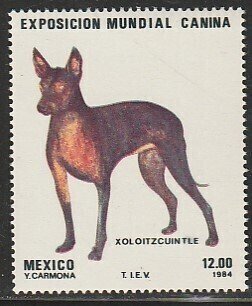 MEXICO 1348, WORLD DOG EXPOSITION. MINT, NH. VF.