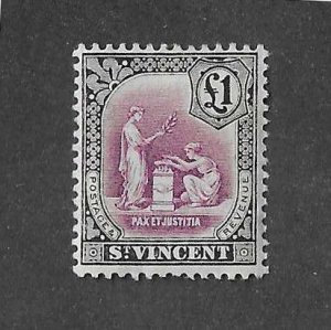 St Vincent  Sc #116  top pound value OG VF