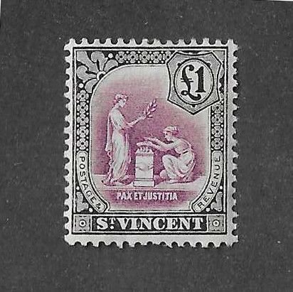 St Vincent  Sc #116  top pound value OG VF