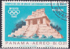 Panama 477d CTO 1967 Ruins of Palenque, 1968 Olympics