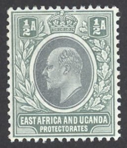 East Africa & Uganda Sc# 17 MH 1904-1907 ½a King Edward VII