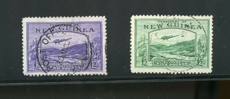 NEW GUINEA BULOLO GOLDFIELDS SCOTT # C44/45   HIGH VALUES VF USED