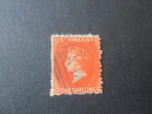 St Vincent 1877 Sc 23 pin hole FU