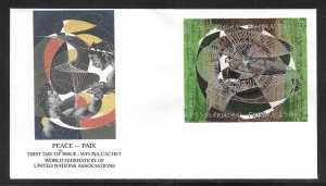 UN Vienna 155a Peace Day WFUNA Cachet FDC First Day Cover