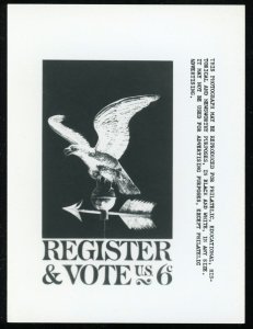 USA #1344 Register & Vote Issue A766 Photo Essay BW 3x4 Publicity Card