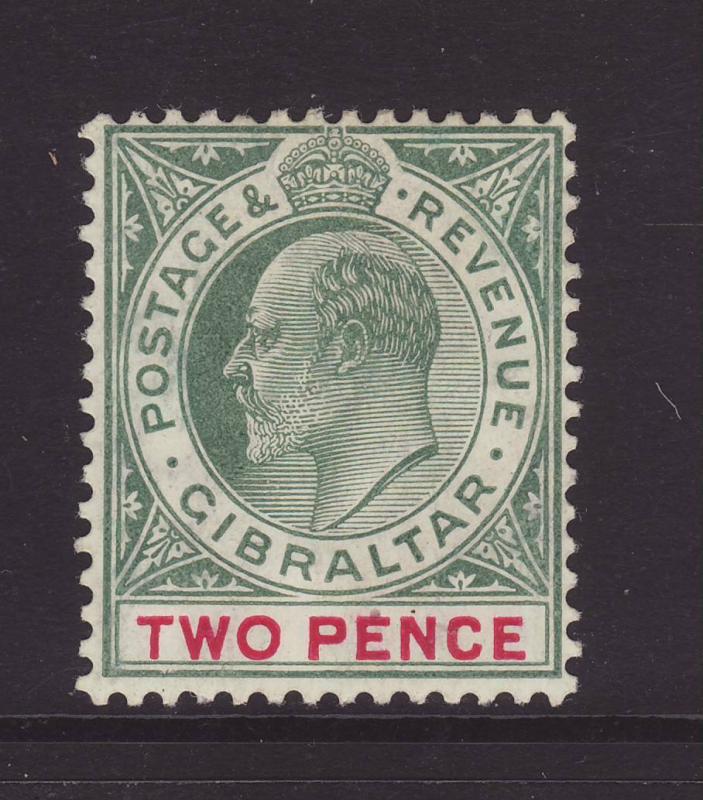 1905 Gibraltar 2d Wmk Mult Crown CA Ord Paper Mint SG58