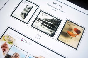 COLOR PRINTED CROATIA 2011-2018 STAMP ALBUM PAGES (53 illustrated pages)