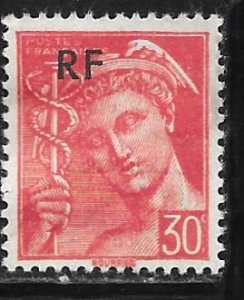 France 500: 30c Mercury, RF Overprint, M, gum dist, F-VF