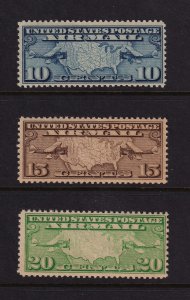 1926 Sc C7 C8 C9 MNH 10c 15c 20c AIRMAIL singles set complete (H3