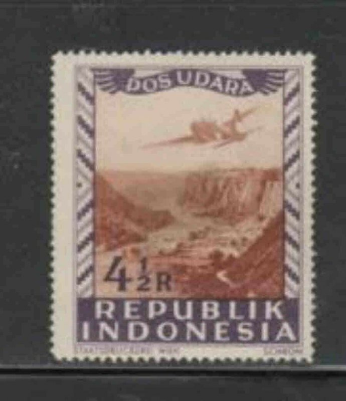 INDONESIA #C9 1948 4 1/2r AIRCRAFT MINT VF H O.G 