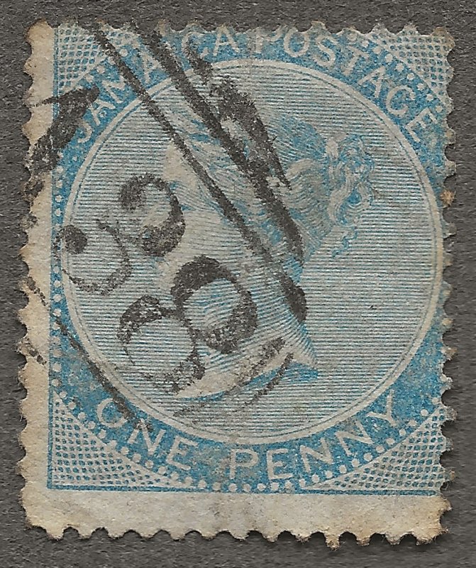 JAMAICA 1860 SG1 1d Blue Used QV - British Empire