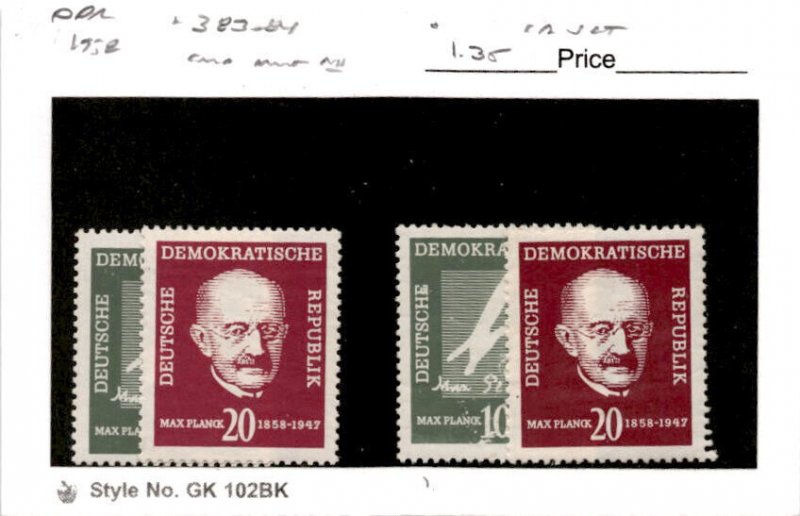 Germany - DDR, Postage Stamp, #383-384 (2 Sets )Mint NH, 1958 Max Planck (AB)