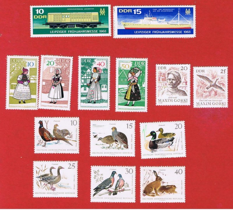 Germany(DDR) #990-1003  MVFLH OG   4 sets   Free S/H