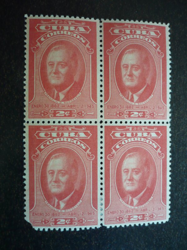 Stamps - Cuba - Scott# 406 - Mint Hinged Block of 4 Stamps