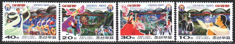 North Korea. 2002. 4558-61. Ariranga Culture Festival. MNH.