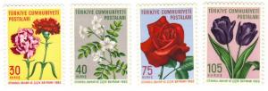 Turkey #1480-83 MNH cpl set - flowers