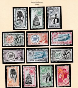 Sierra Leone # 208-220, Independence Pictorials, Mint NH,  1/2 Cat.