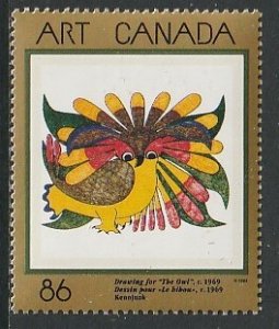 1993 Canada - Sc 1466 - MNH VF - 1 single - Art: Drawing for the Owl by Ashevak