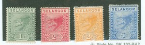 Selangor #24-27 Unused Single (Complete Set)