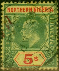 Northern Nigeria 1911 5s Green & Red-Yellow SG38 Fine Used