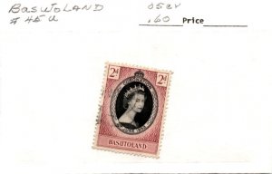 Basutoland Postage Stamp, #45 Used, 1953 Coronation