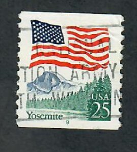 US #2280 Yosemite Flag Used PNC Single block tag plate #9