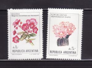 Argentina 1524, 1526 MH Flowers (A)