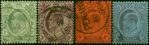 Straits Settlements 1903-04 Set of 4 SG123-126 Fine Used (2)