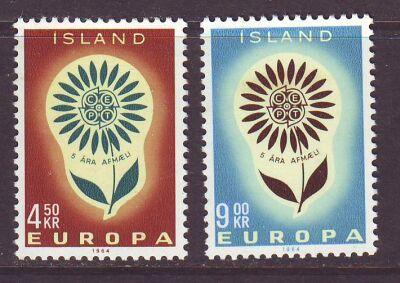 Iceland Sc 367-8 1964 Europa stamp set mint NH