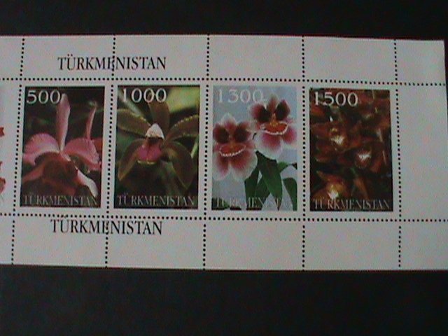 ​TURKMENISTAN- LOVELY BEAUTIFUL ORCHID FLOWER SHEET MNH-VF HARD TO FIND