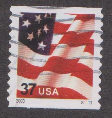 US #3632A Old Glory Used PNC Single plate #S1111